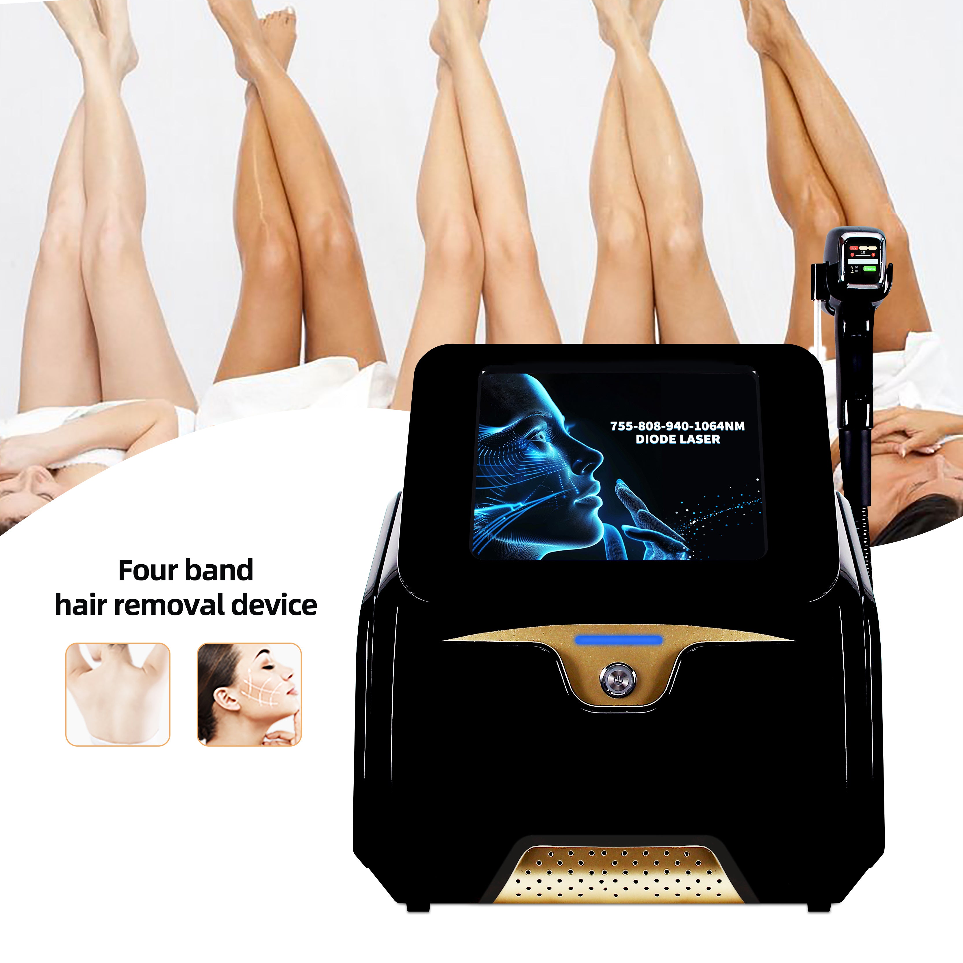 NEW Ice Titanium 755nm 808nm 1064nm Epilation Diode Laser Hair Removal Machine