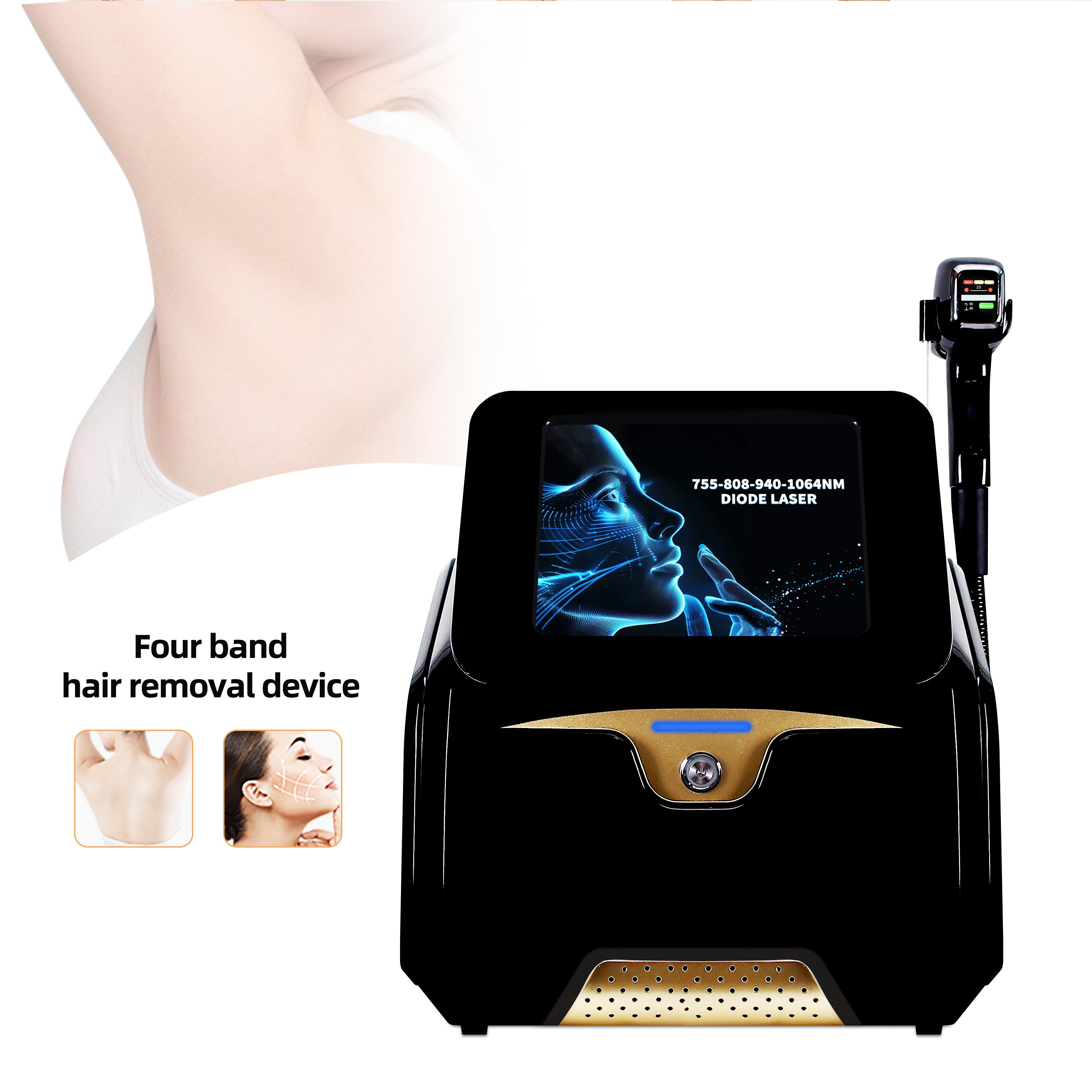 NEW Ice Titanium 755nm 808nm 1064nm Epilation Diode Laser Hair Removal Machine