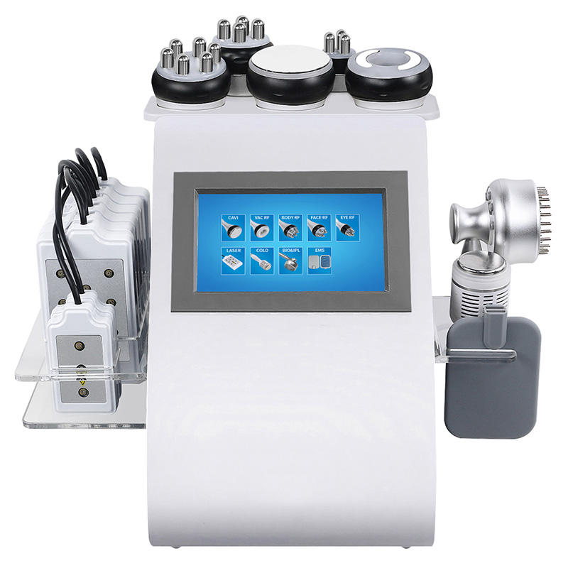 9 In 1 40K Ultrasonic Cavitation Machine Radio Frequency Skin Tightening Fat Loss Equipment
