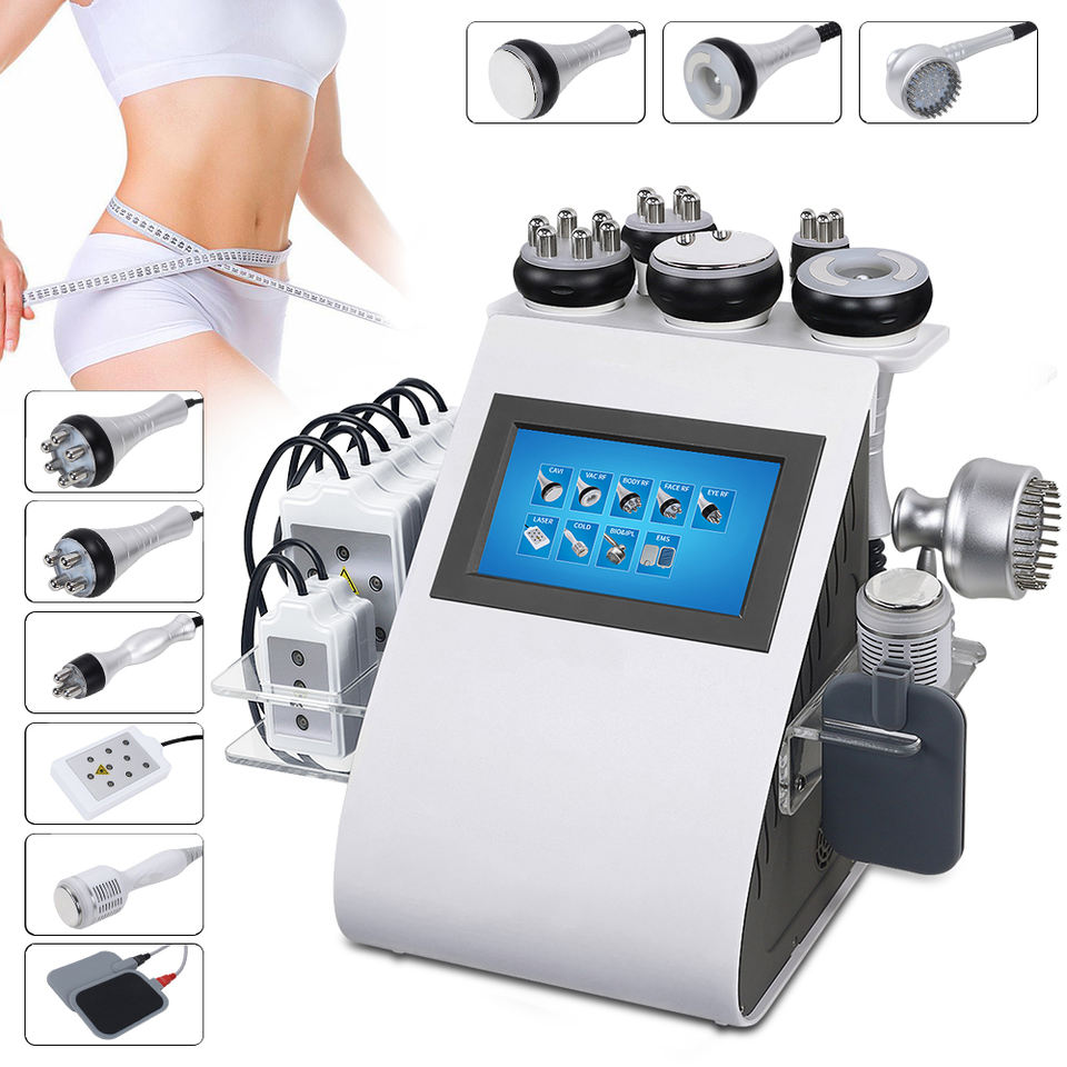 9 In 1 40K Ultrasonic Cavitation Machine Radio Frequency Skin Tightening Fat Loss Equipment