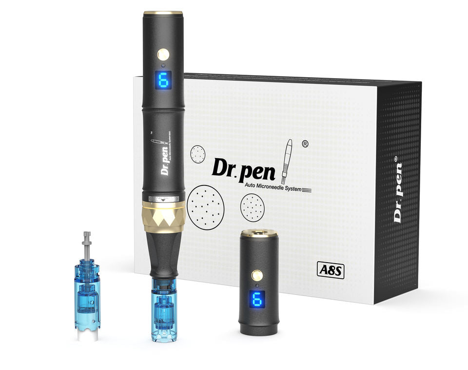 Latest Dr.pen A8S Black Dermapen Combine Wireless and Wired Model With Digital Display For 6 Levels