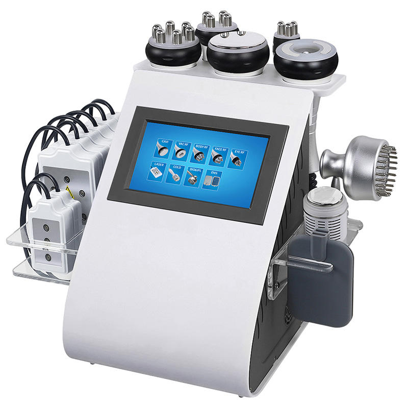 9 In 1 40K Ultrasonic Cavitation Machine Radio Frequency Skin Tightening Fat Loss Equipment