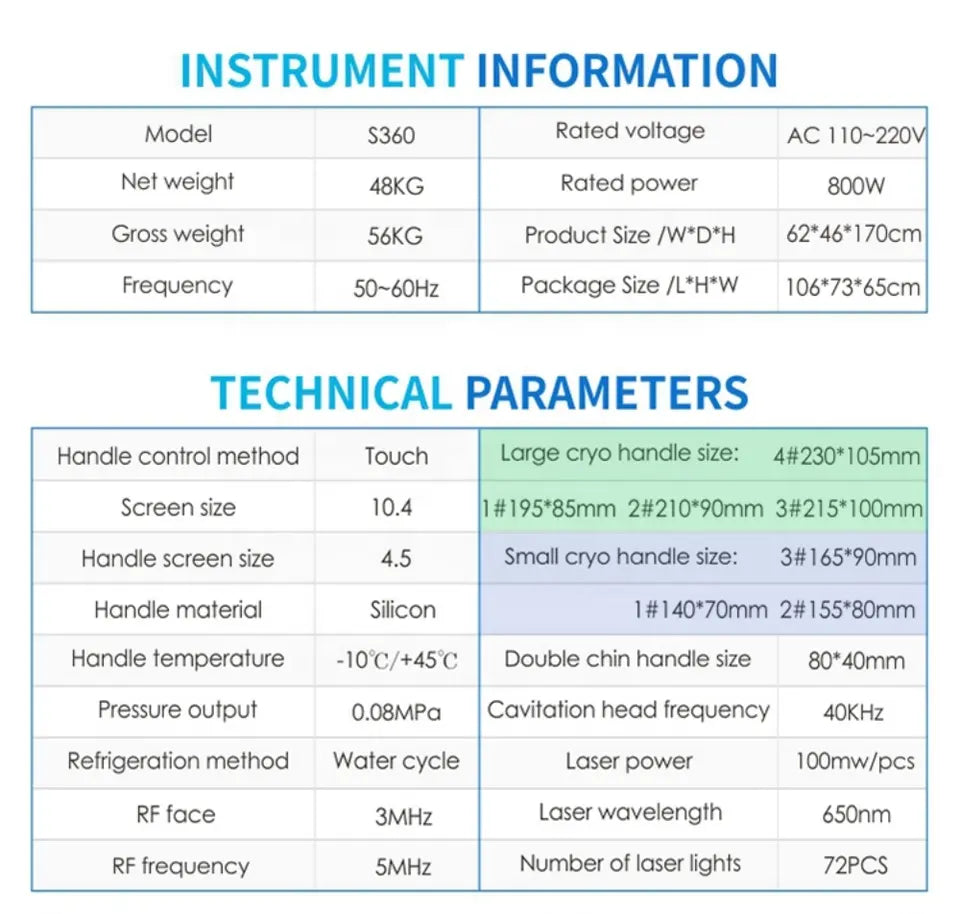 Spa Care Factory Sale 360 Cry Slimming Machine Fat Weight Loss Beauty Machine