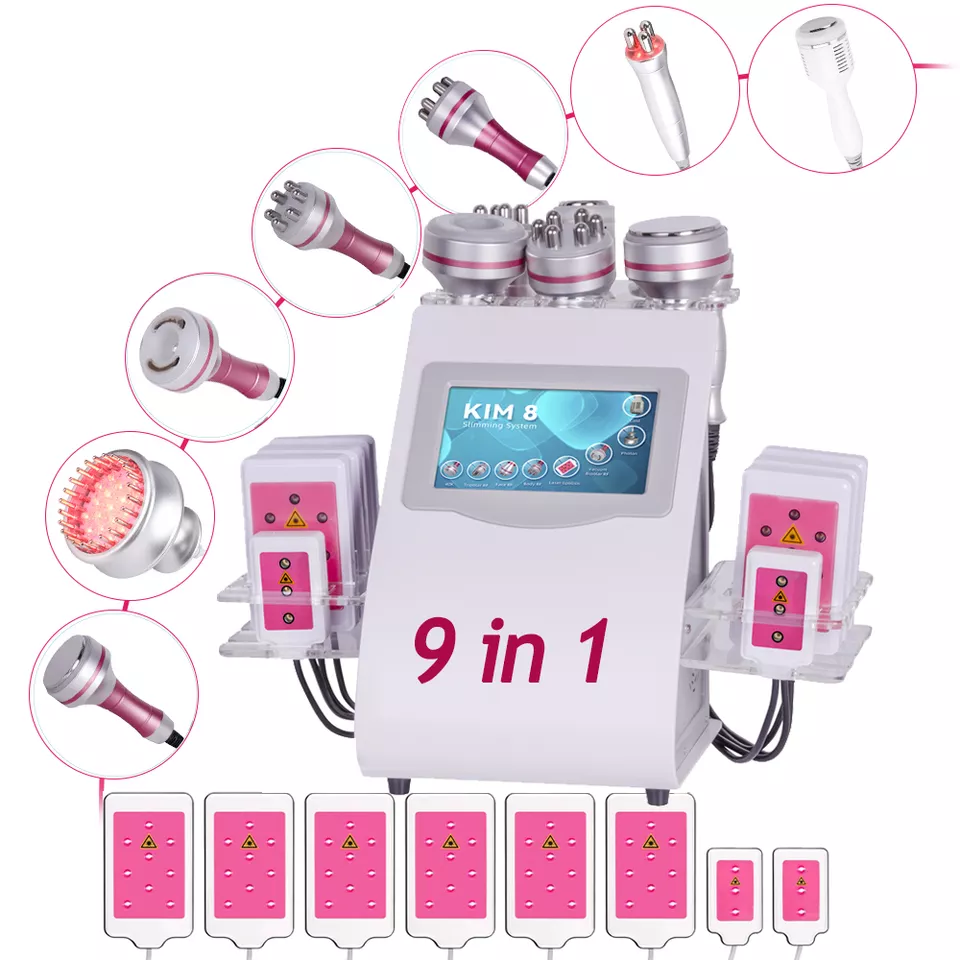 9 In 1 40K Cavitation Machine Ultrasonic Radio Frequency Vacuum RF Weight Loss