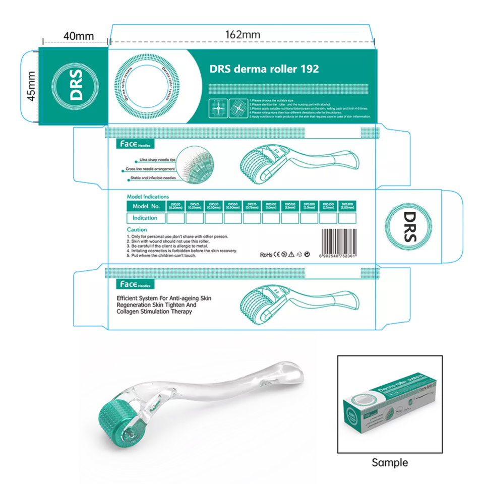 DRS 192 Micro Needles roller Titanium Derma Roller Mezoroller Skin Care Treatment