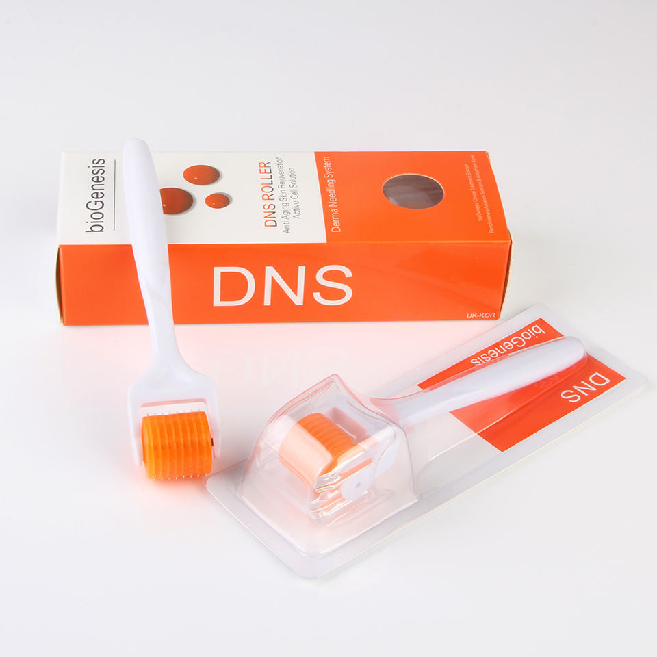 Micro needling Derma Roller Orange Dermaroller Meso Titanium DNS 192 Needles