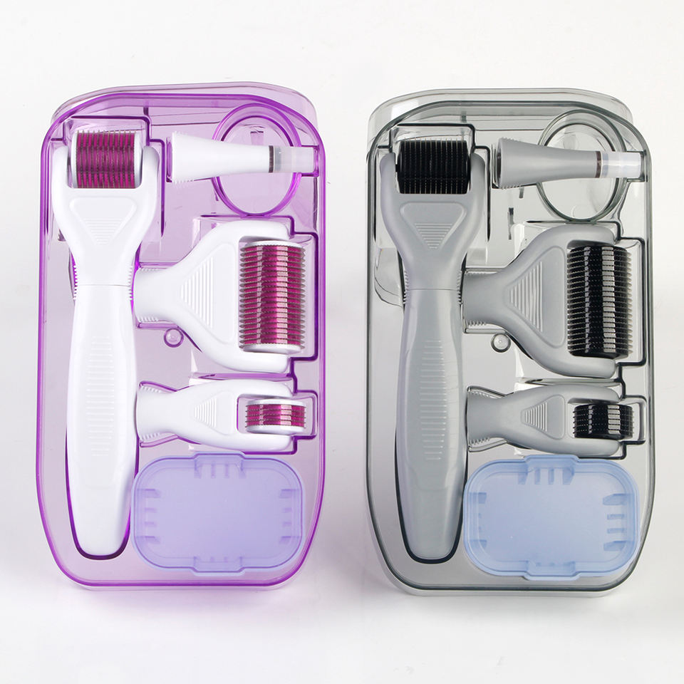 Micro Roller Titanium Derma Roller 5 In 1 for Face Body Treatment Face Roller Massager