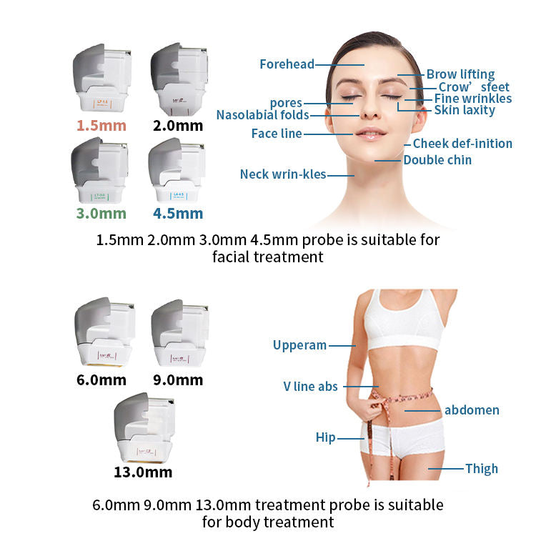 7D Hifu Ultrasound Machine Body Face Lifting Skin Tightening Anti Aging Spa Care