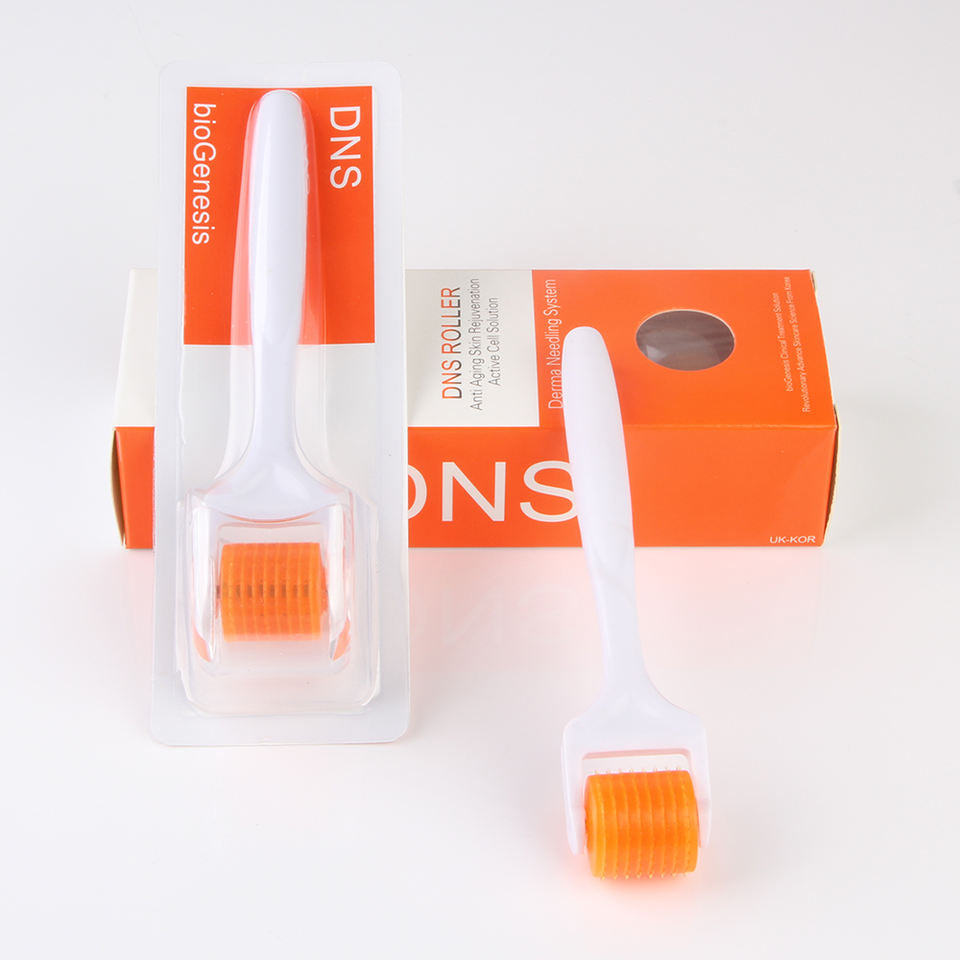 Micro needling Derma Roller Orange Dermaroller Meso Titanium DNS 192 Needles