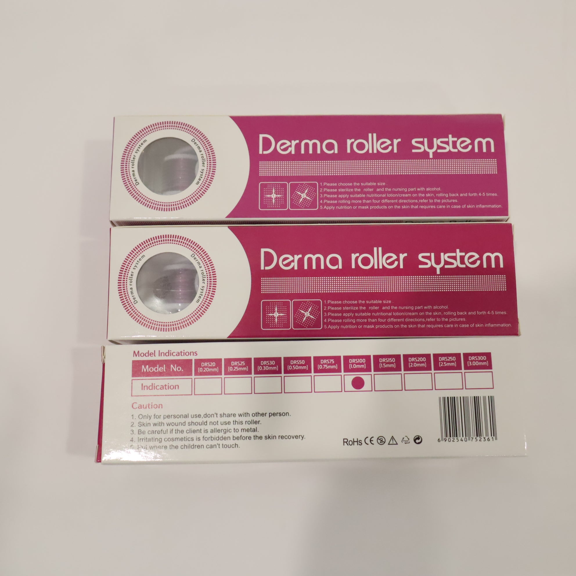 Derma Skin Roller 540 Titanium Micro Needle Anti Ageng Hair Regeneration Growth