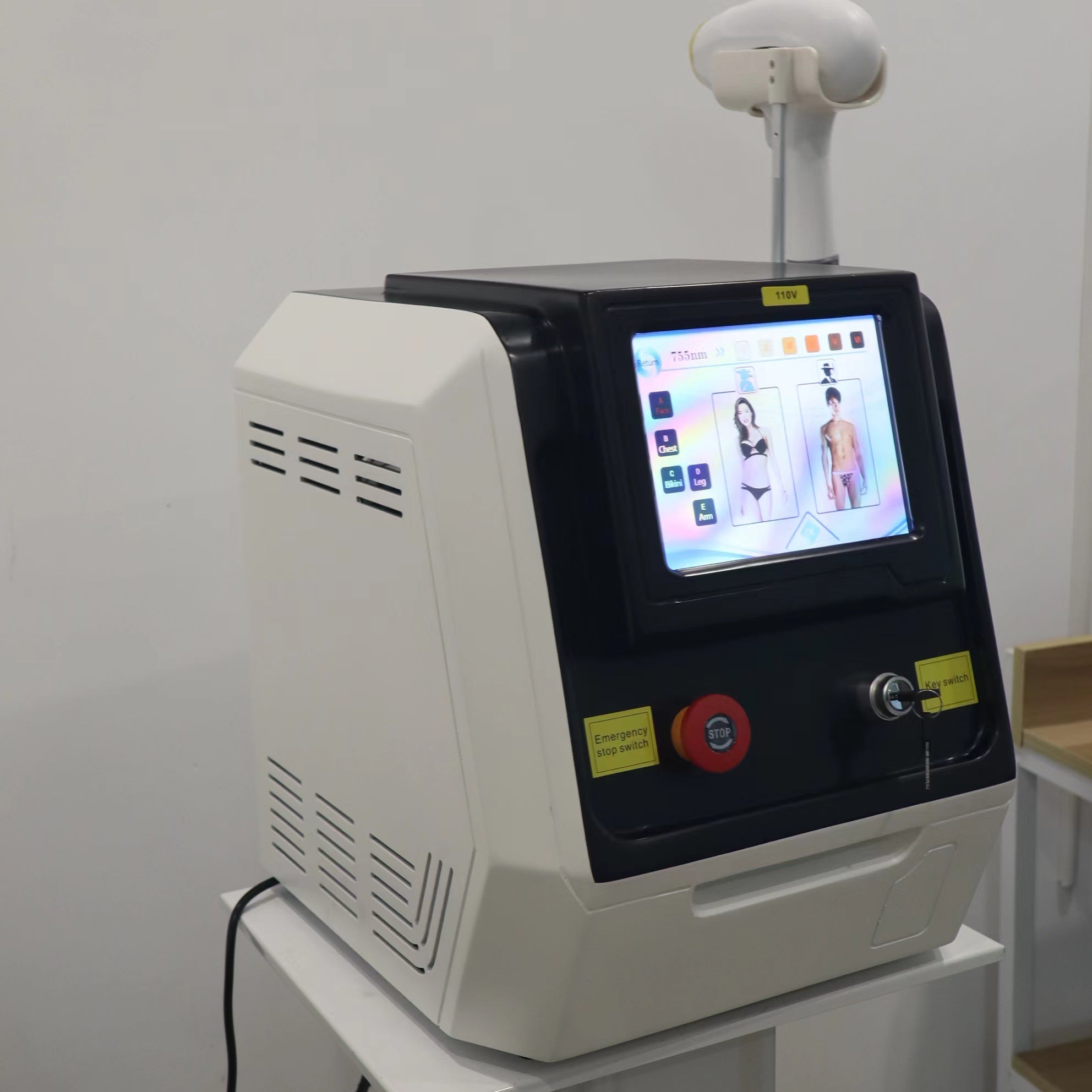 808nm 1064nm 755nm Diode Laser Body Hair Removal Machine Skin Rejuvenation