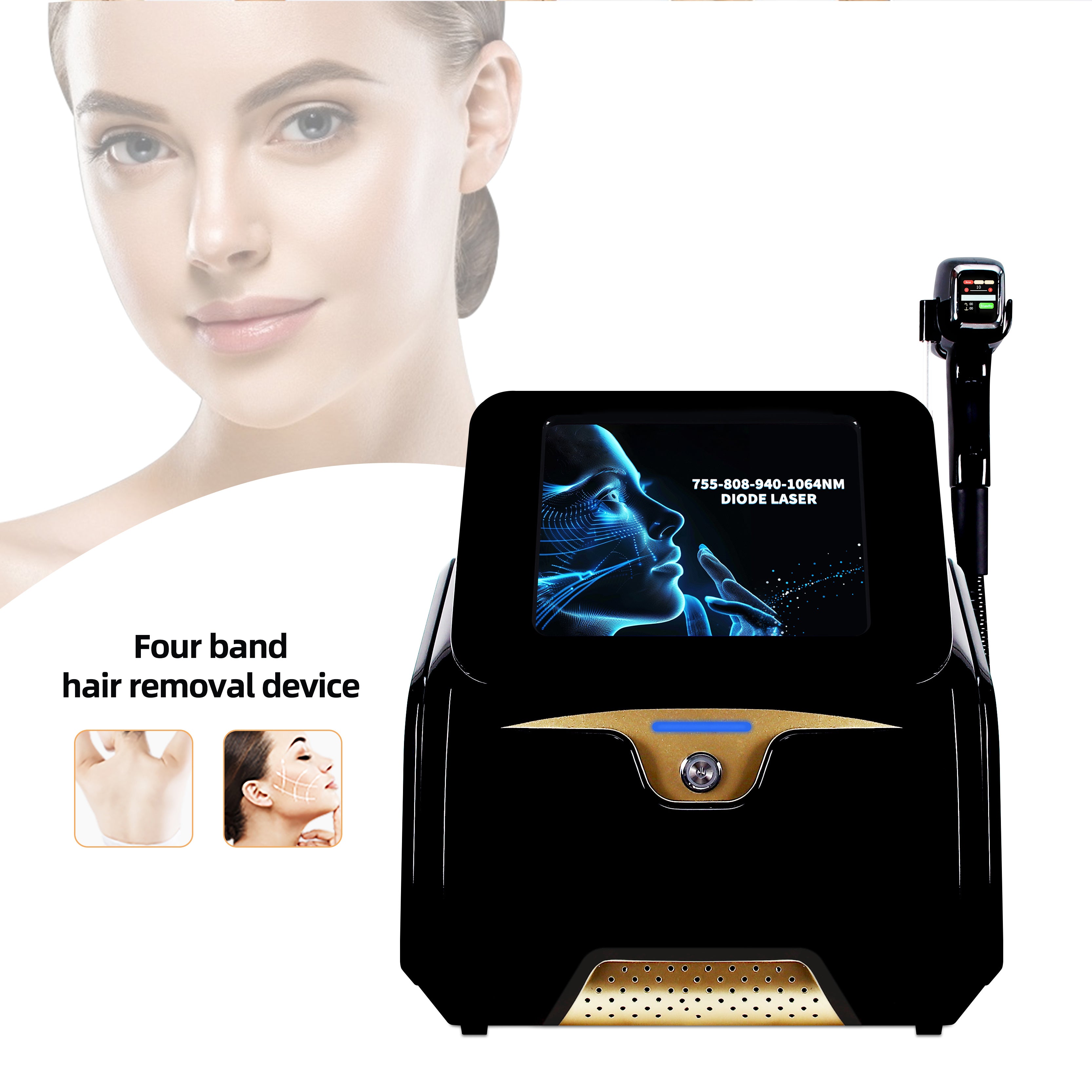 NEW Ice Titanium 755nm 808nm 1064nm Epilation Diode Laser Hair Removal Machine