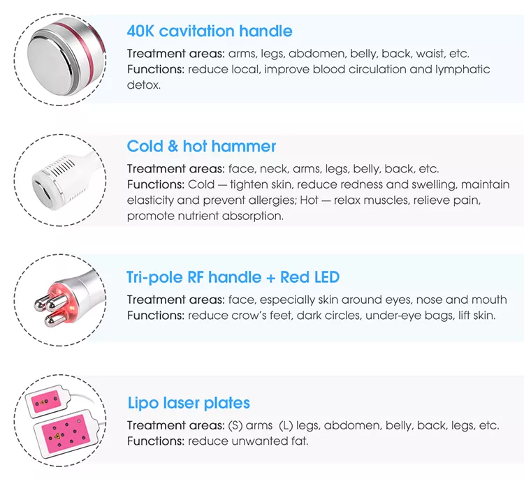 9 In 1 40K Cavitation Machine Ultrasonic Radio Frequency Vacuum RF Weight Loss