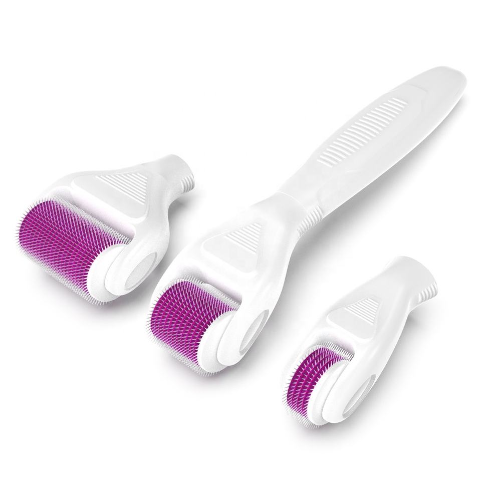 4 in 1 Titanium Needles Derma Roller for Face Body Massager & Hair Loss Treatment