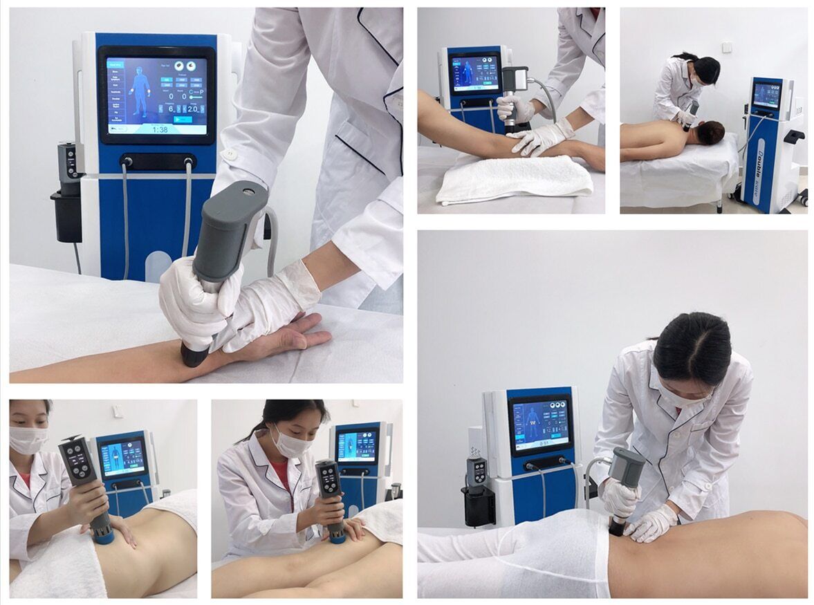 Back Pain Relieve Shock Wave Lose Weight Machine with 2 Handles Physical Therapy
